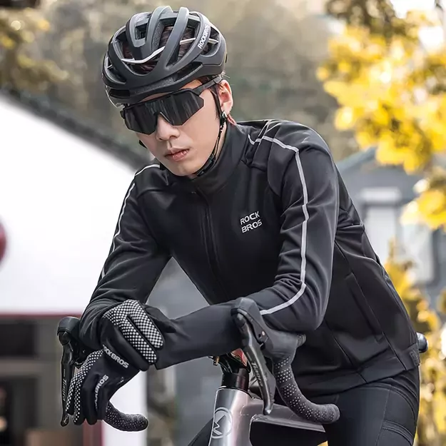 Rockbros cycling jersey 15400002003 long sleeve fall/winter L - black 6