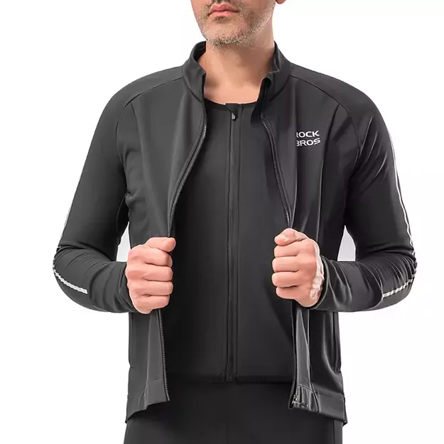 Rockbros cycling jersey 15400002003 long sleeve fall/winter L - black 3