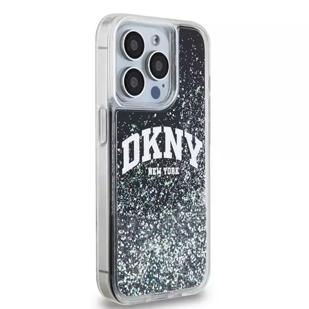 DKNY Liquid Glitter Big Logo iPhone 13 Pro / 13 Case - Black 3