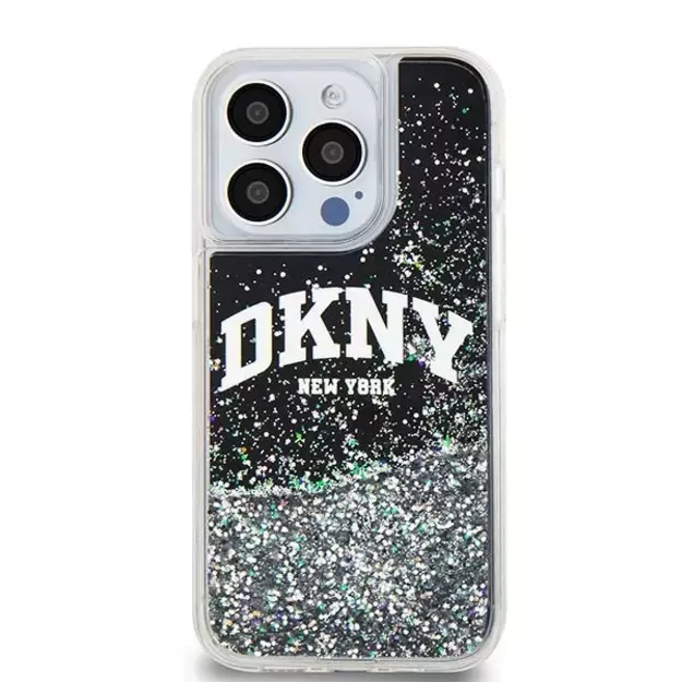 DKNY Liquid Glitter Big Logo iPhone 13 Pro / 13 Case - Black 2
