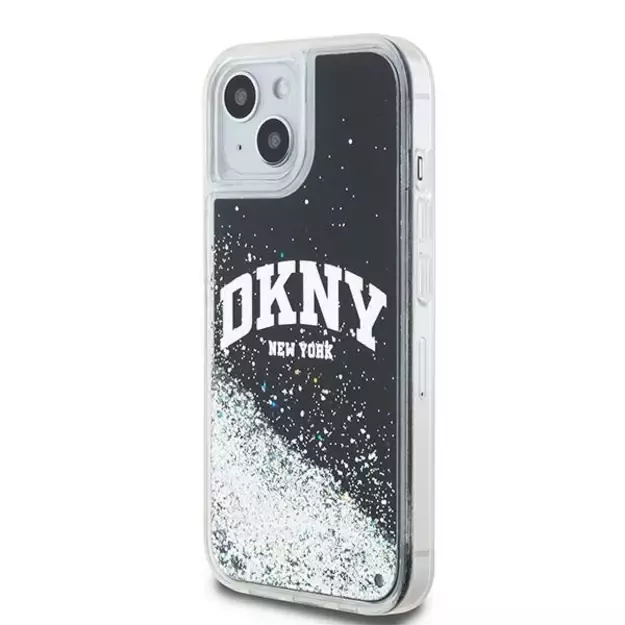 DKNY Liquid Glitter Big Logo iPhone 15 Plus / 14 Plus Case - Black 8