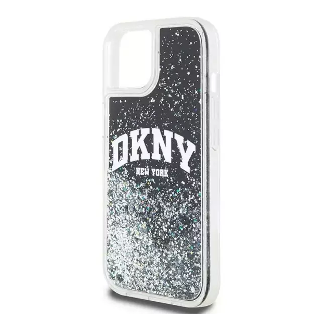 DKNY Liquid Glitter Big Logo iPhone 15 Plus / 14 Plus Case - Black 12