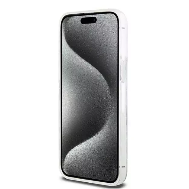 DKNY Liquid Glitter Multilogo case for iPhone 15 Pro Max - white 4