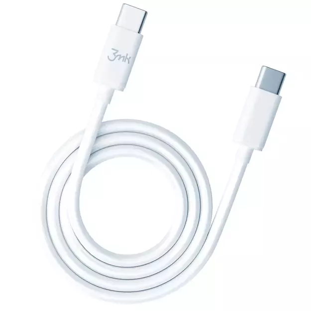 3mk Hyper Cable USB-C / USB-C 100W 2m - white 2