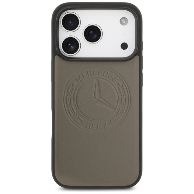 Mercedes Leather Vintage Logo MagSafe Case for iPhone 17 Pro - Beige 2