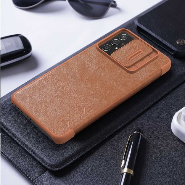 Nillkin Qin leather holster case for Samsung Galaxy A73 red 36