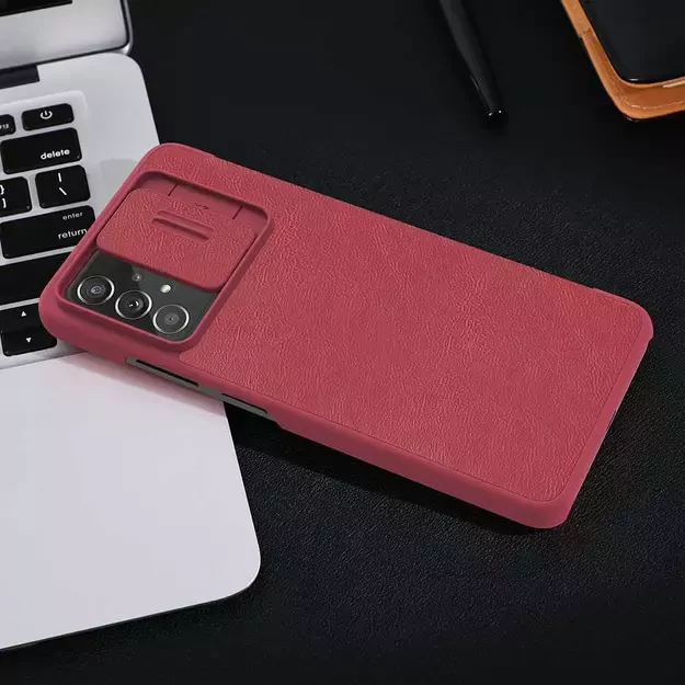 Nillkin Qin leather holster case for Samsung Galaxy A73 red 17