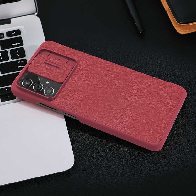 Nillkin Qin leather holster case for Samsung Galaxy A73 red 35