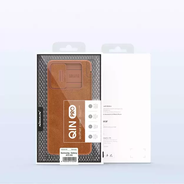 Nillkin Qin leather holster case for Samsung Galaxy A73 red 4
