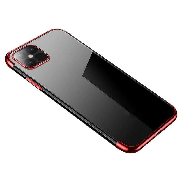 Clear Color case TPU gel cover with a metallic frame for Samsung Galaxy A13 5G red 11