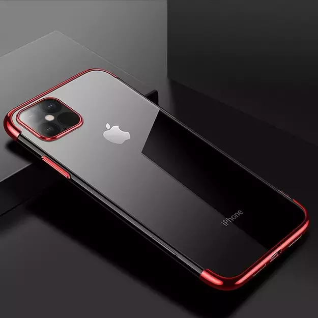 Clear Color case gel cover case with metallic frame Xiaomi Redmi Note 11 Pro 5G / 11 Pro red 12