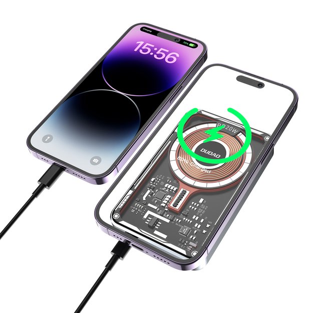 Dudao TGK1 power bank with MagSafe wireless charger 20W 10000mAh black (TGK1-black) 30