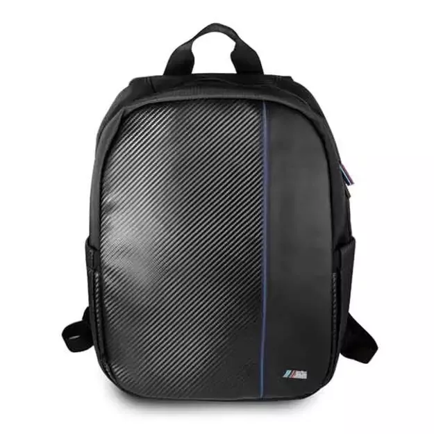BMW Carbon Navy Stripe backpack for a 16&quot  laptop - black