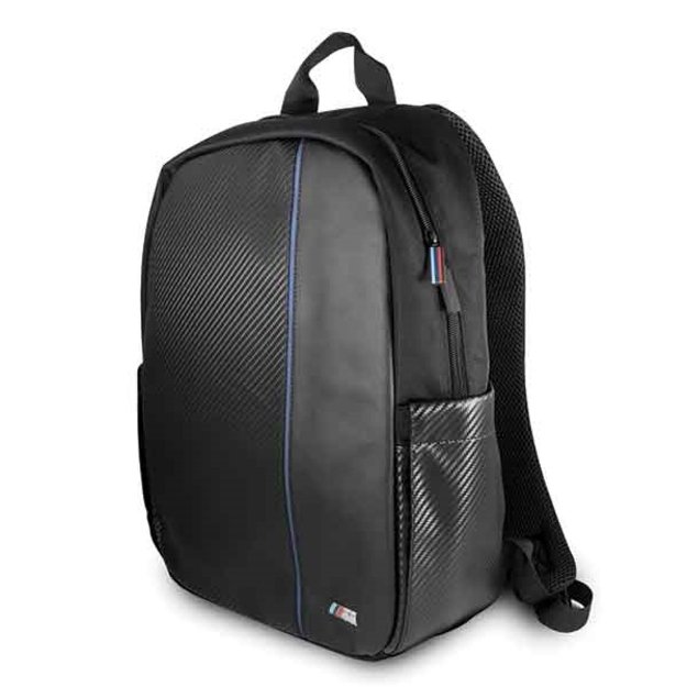 BMW Carbon Navy Stripe backpack for a 16&quot  laptop - black 1