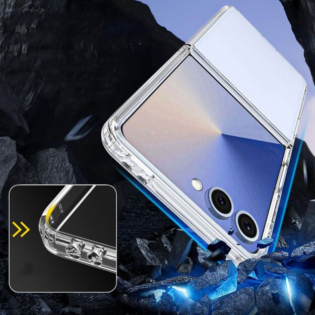 Tech-Protect FlexAir Hybrid Case for Samsung Galaxy Z Flip 7 - Transparent 2