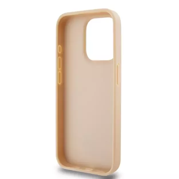 DKNY Leather Checkered Mono Pattern &amp  Printed Stripes case for iPhone 15 Pro - pink 13