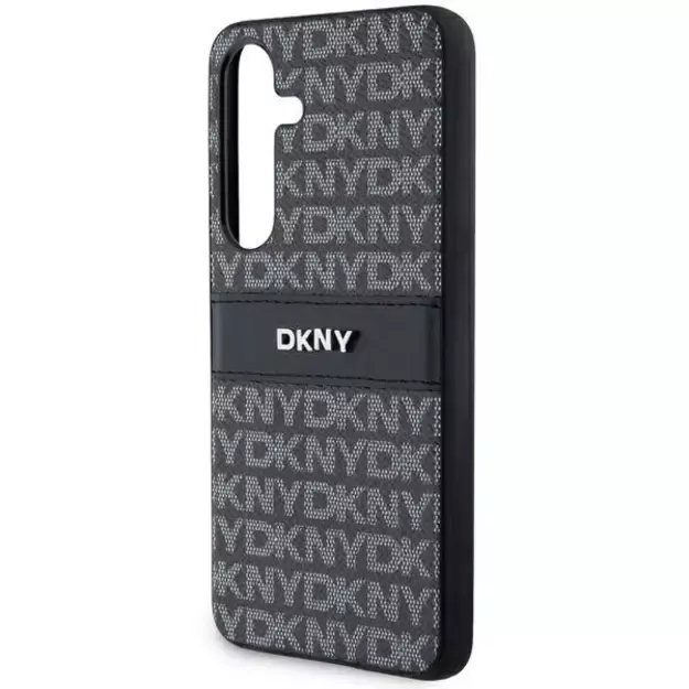 DKNY Leather Mono Stripe &amp  Metal Logo case for Samsung Galaxy S24 - black 4