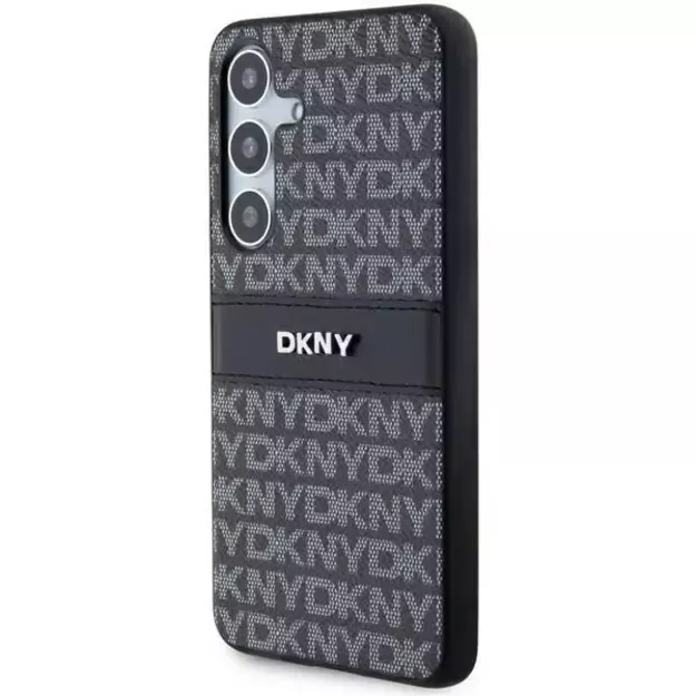 DKNY Leather Mono Stripe &amp  Metal Logo case for Samsung Galaxy S24 - black 7