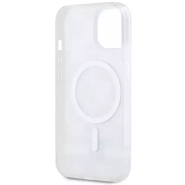 DKNY IML Checkered Mono Pattern &amp  Printed Stripes MagSafe Case for iPhone 15 Plus / 14 Plus - Beige 13