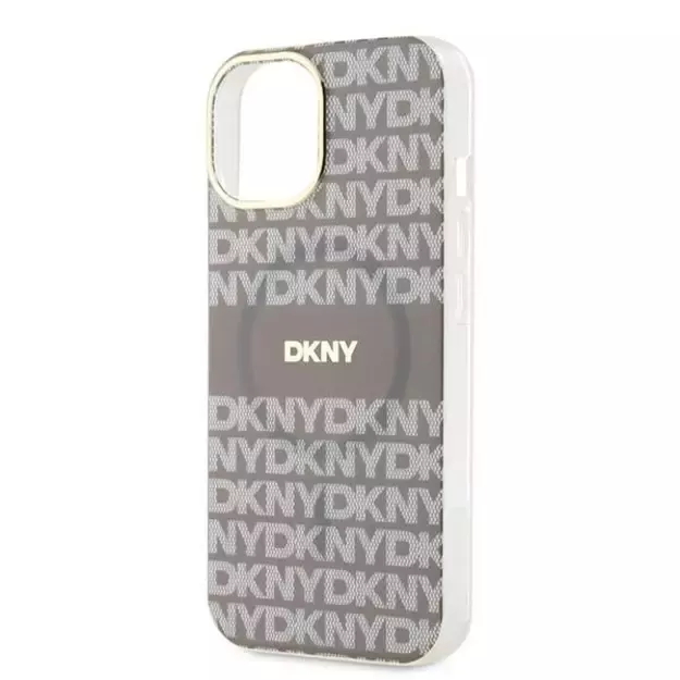 DKNY IML Mono &amp  Stripe MagSafe case for iPhone 15 / 14 / 13 - beige 12
