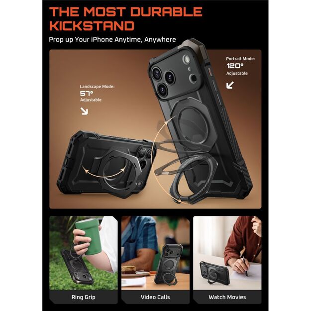 Supcase UB Grip Mag MagSafe Case for iPhone 17 Pro Max - Black 3