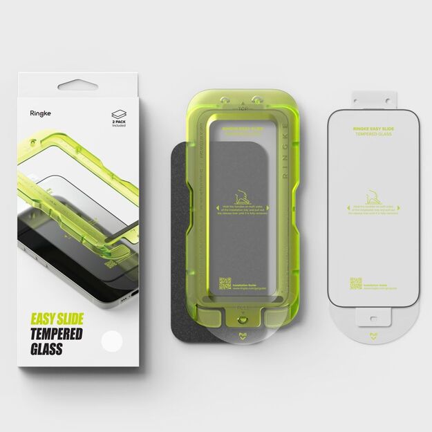Ringke Easy Slide 2-pack tempered glass for iPhone 17 - black 4
