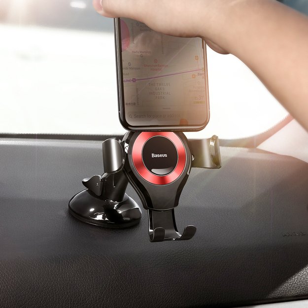 Baseus Osculum SUYL-XP09 gravity car holder for windshield or dashboard - red 9