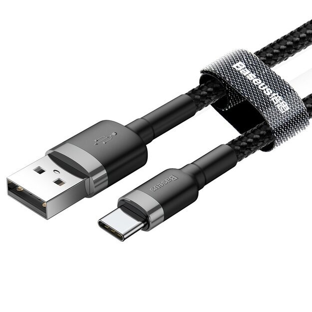 Baseus Cafule Cable durable nylon cable USB / USB-C QC3.0 2A 2M black-gray (CATKLF-CG1) 2