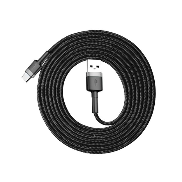 Baseus Cafule Cable durable nylon cable USB / USB-C QC3.0 2A 2M black-gray (CATKLF-CG1) 7