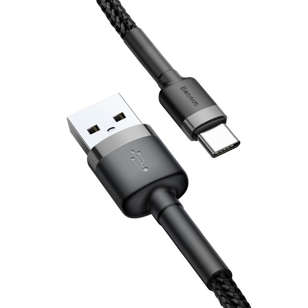 Baseus Cafule Cable durable nylon cable USB / USB-C QC3.0 2A 2M black-gray (CATKLF-CG1) 6