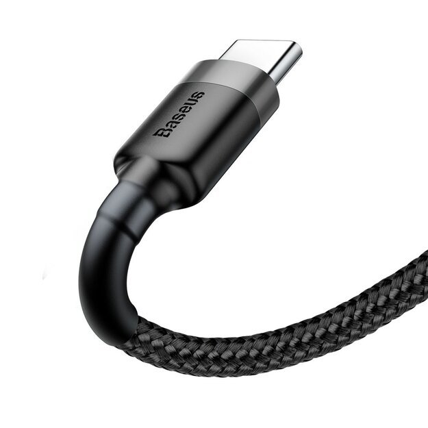 Baseus Cafule Cable durable nylon cable USB / USB-C QC3.0 2A 2M black-gray (CATKLF-CG1) 1