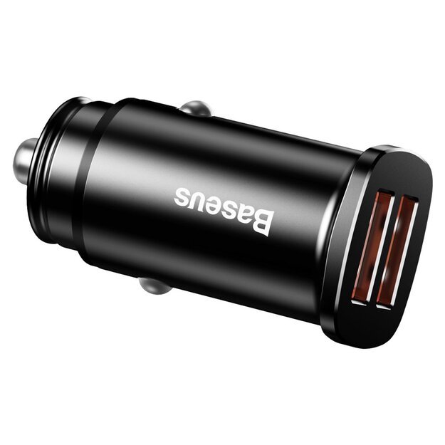 Baseus Square smart car charger 2x USB QC3.0 Quick Charge 3.0 SCP AFC 30W black (CCALL-DS01) 3