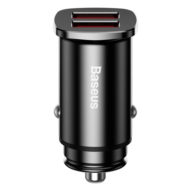 Baseus Square smart car charger 2x USB QC3.0 Quick Charge 3.0 SCP AFC 30W black (CCALL-DS01) 2