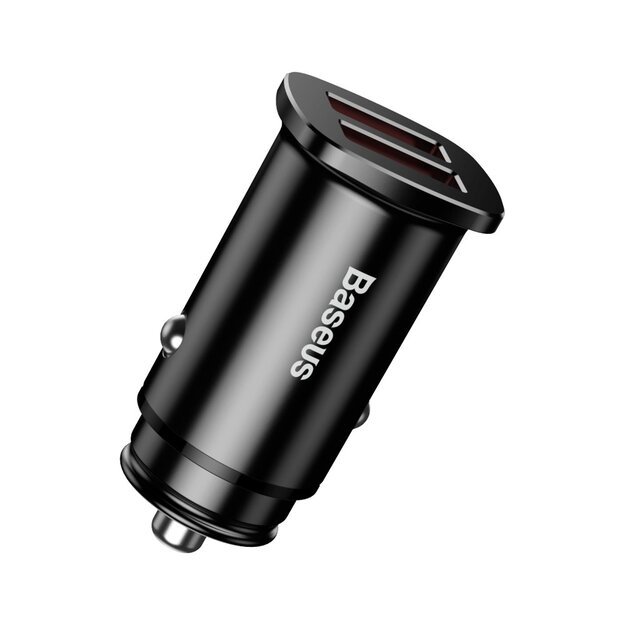 Baseus Square smart car charger 2x USB QC3.0 Quick Charge 3.0 SCP AFC 30W black (CCALL-DS01) 1