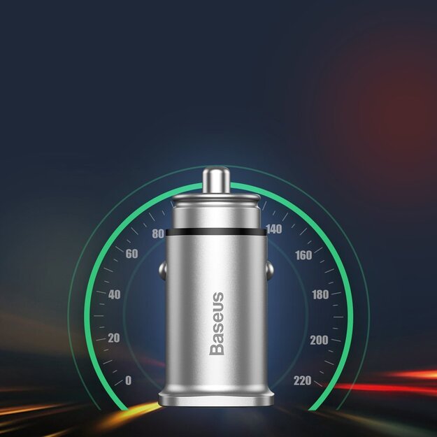 Baseus Square smart car charger 2x USB QC3.0 Quick Charge 3.0 SCP AFC 30W black (CCALL-DS01) 8