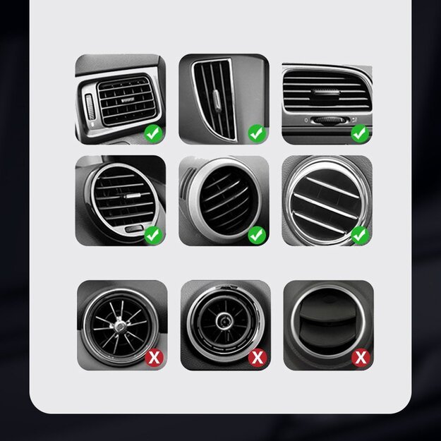 Baseus Cube SUYL-FK01 gravity phone holder 4.7-6.6  for car air vent - black 14