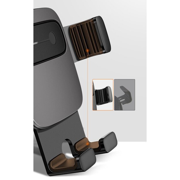 Baseus Cube SUYL-FK01 gravity phone holder 4.7-6.6  for car air vent - black 18