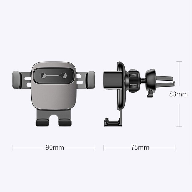 Baseus Cube SUYL-FK01 gravity phone holder 4.7-6.6  for car air vent - black 21