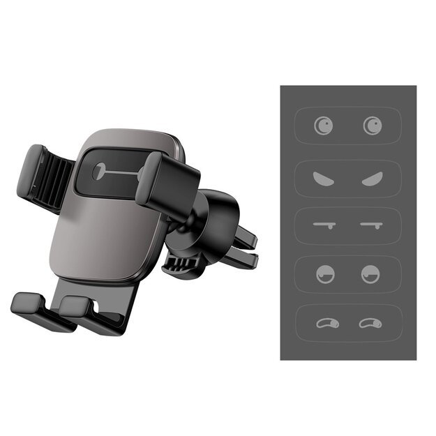 Baseus Cube SUYL-FK01 gravity phone holder 4.7-6.6  for car air vent - black 1