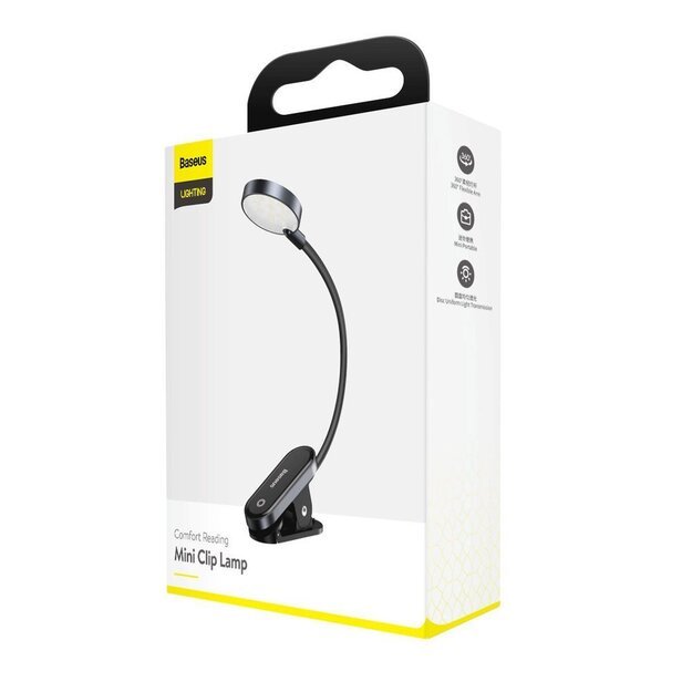 Baseus mini lamp LED lamp with clip gray (DGRAD-0G) 4