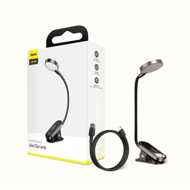 Baseus mini lamp LED lamp with clip gray (DGRAD-0G) 23