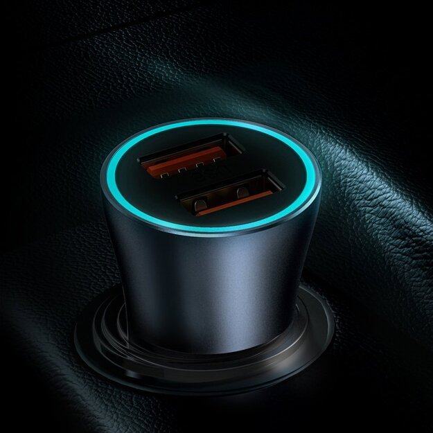 Baseus Golden Contactor Pro fast car charger USB Type C / USB 40 W Power Delivery 3.0 Quick Charge 4 + SCP FCP AFC gray (CCJD-0G) 18