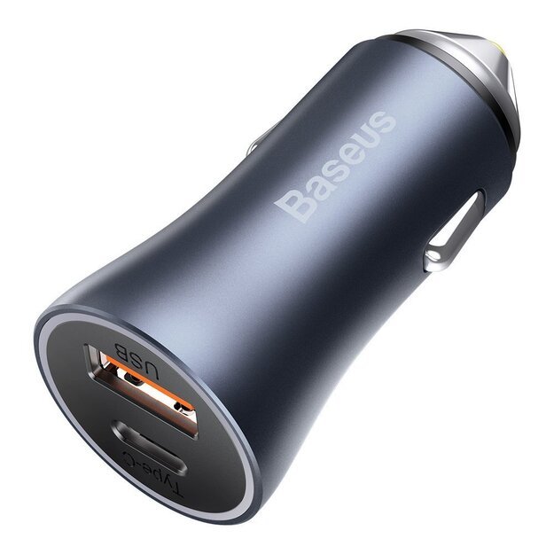 Baseus Golden Contactor Pro fast car charger USB Type C / USB 40 W Power Delivery 3.0 Quick Charge 4 + SCP FCP AFC gray (CCJD-0G) 2