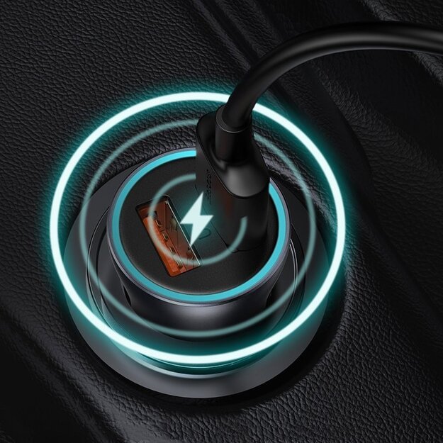 Baseus Golden Contactor Pro fast car charger USB Type C / USB 40 W Power Delivery 3.0 Quick Charge 4 + SCP FCP AFC gray (CCJD-0G) 14