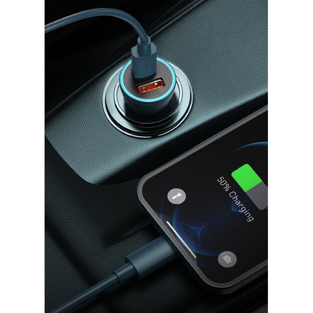 Baseus Golden Contactor Pro fast car charger USB Type C / USB 40 W Power Delivery 3.0 Quick Charge 4 + SCP FCP AFC gray (CCJD-0G) 11