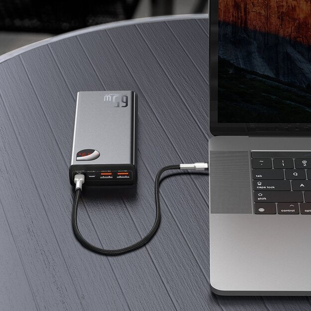 Baseus Adaman powerbank 2x USB / 1x USB Type C / 1x micro USB 20000mAh 65W Quick Charge 3.0 Power Delivery black (PPIMDA-D01) 8