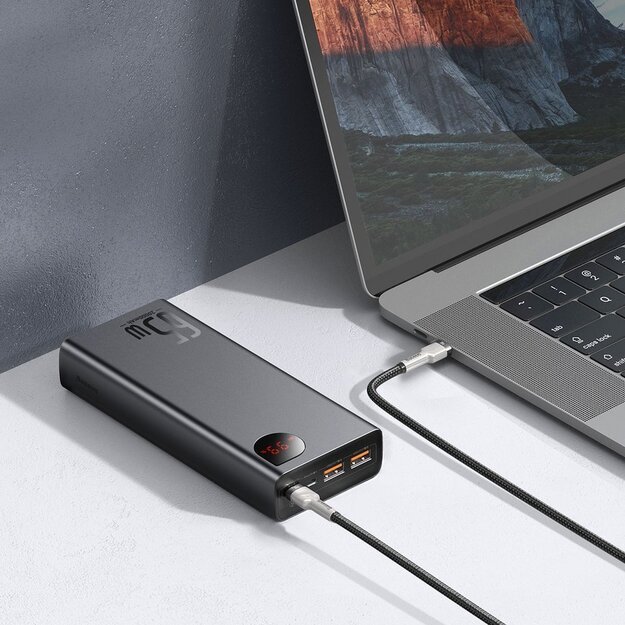 Baseus Adaman powerbank 2x USB / 1x USB Type C / 1x micro USB 20000mAh 65W Quick Charge 3.0 Power Delivery black (PPIMDA-D01) 9