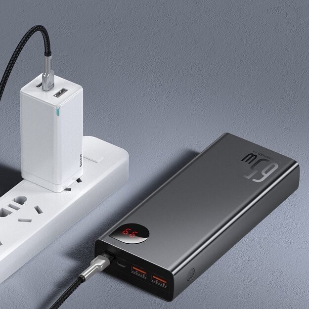 Baseus Adaman powerbank 2x USB / 1x USB Type C / 1x micro USB 20000mAh 65W Quick Charge 3.0 Power Delivery black (PPIMDA-D01) 10