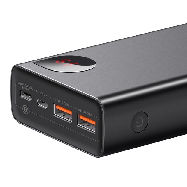 Baseus Adaman powerbank 2x USB / 1x USB Type C / 1x micro USB 20000mAh 65W Quick Charge 3.0 Power Delivery black (PPIMDA-D01) 2
