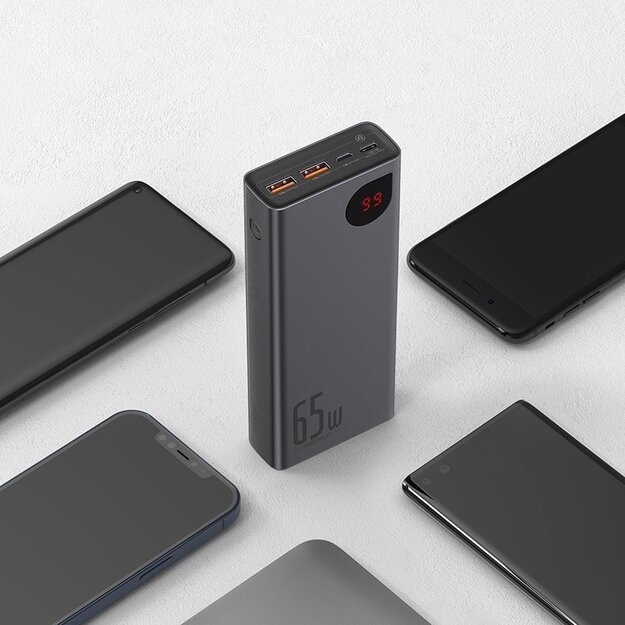 Baseus Adaman powerbank 2x USB / 1x USB Type C / 1x micro USB 20000mAh 65W Quick Charge 3.0 Power Delivery black (PPIMDA-D01) 14